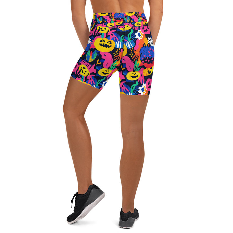 Groovy Halloween Yoga Shorts