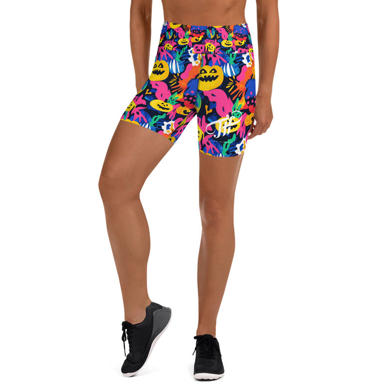 Groovy Halloween Yoga Shorts