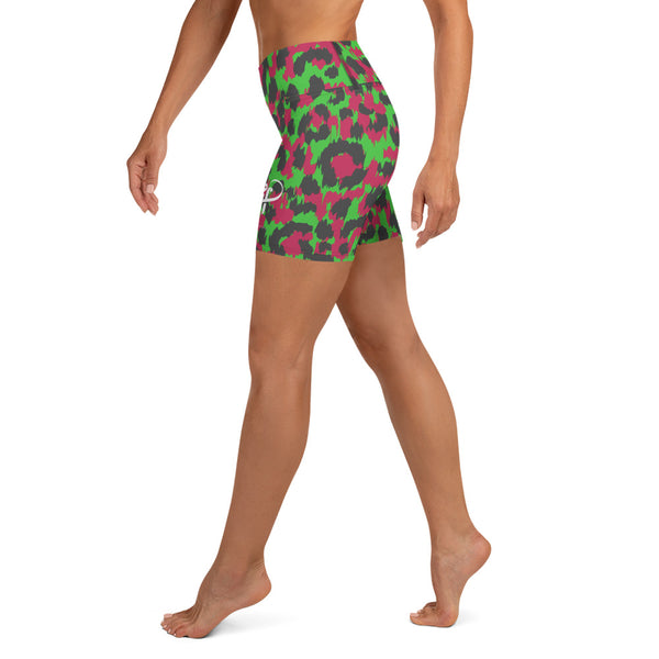 Cheetah Melon Yoga Shorts