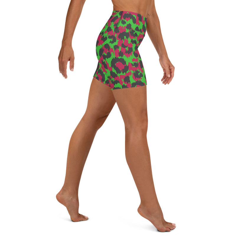 Cheetah Melon Yoga Shorts