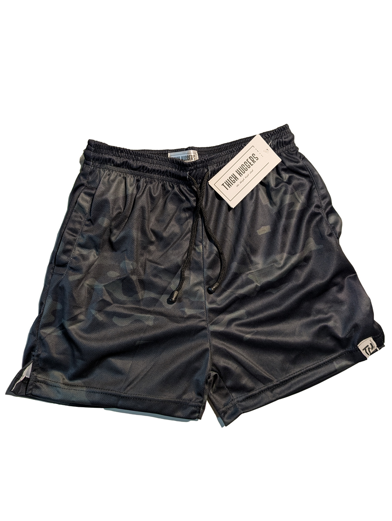 BLACK MULTICAM MESH SHORTS