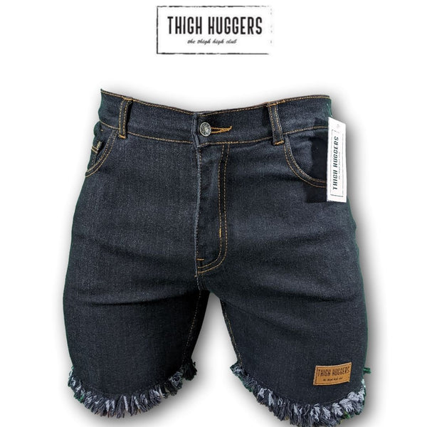 Men's Stretchy Black Denim Jorts – thighhuggers