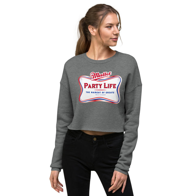 Mullet Party Life Crop Sweatshirt